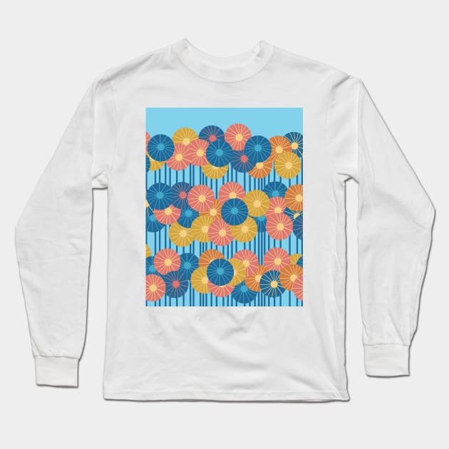 Flower Plot Many Flowers Floral Pattern Long Sleeve T-Shirt by oknoki